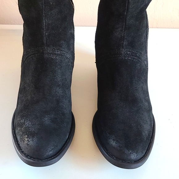 NWOT Born Crown Poly Equestrian Black Suede Wide Calf Riding Boots 9.5M Women - Picture 6 of 13
